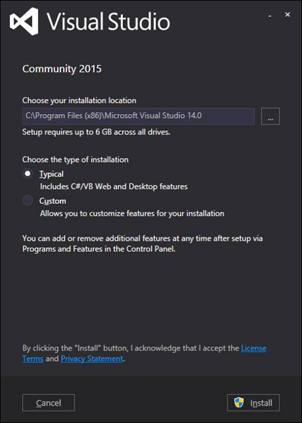 Visual Studio 安装