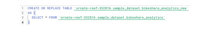 Bigquery SELECT From