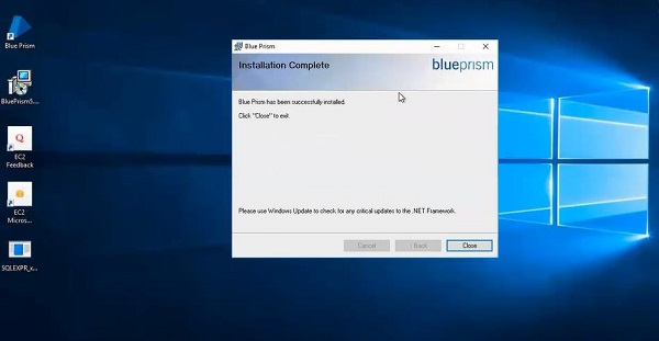 Blueprism 安装完成