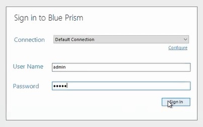 SignIn Blueprism