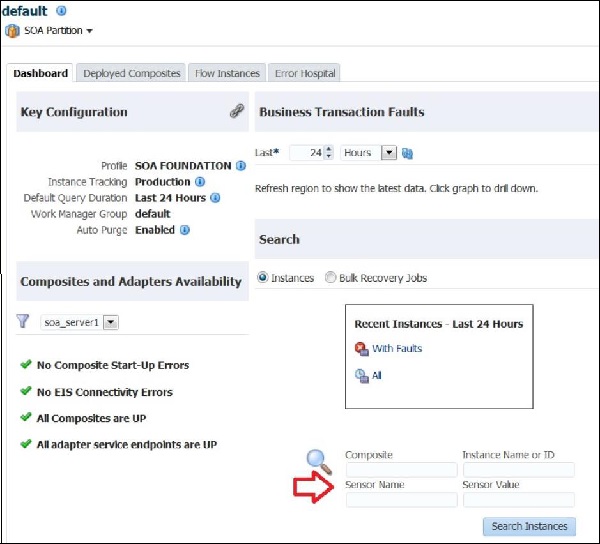 Oracle Process Manager Sensors