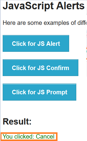 JS Cancel