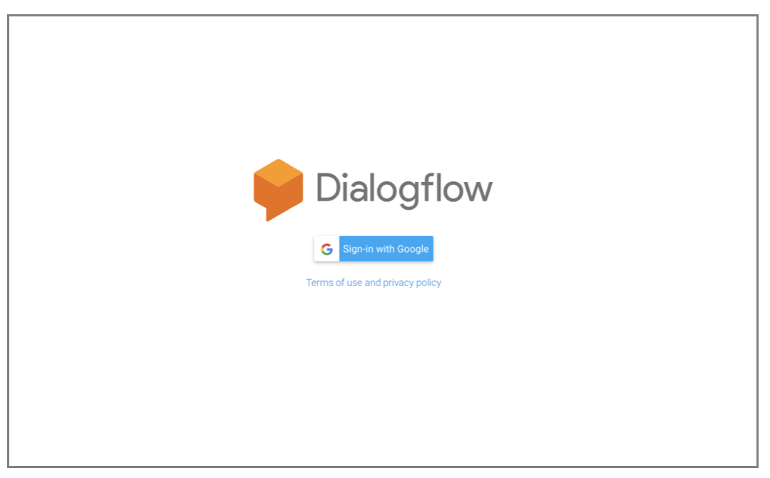 Dialogflow 登录页面