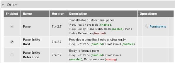 Drupal 窗格模块