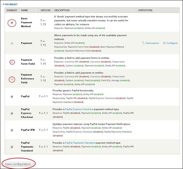 Drupal Setup Payments