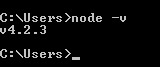 Node -v
