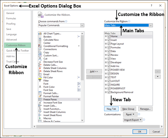 Excel 选项