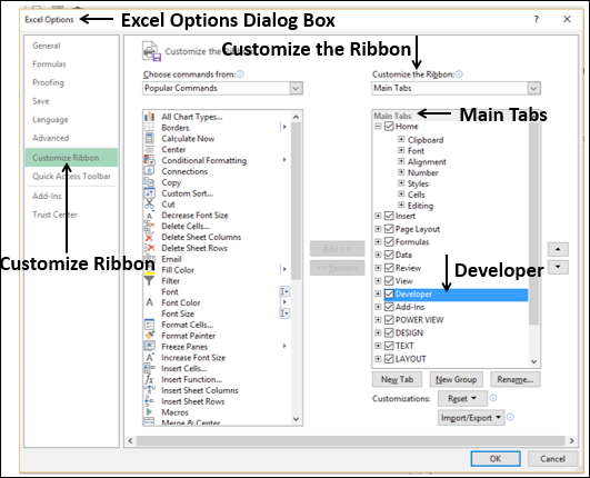 Excel 选项