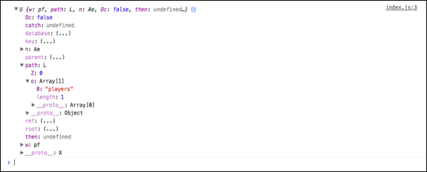 Firebase Data Players Log