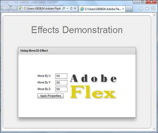 Flex Move3D 效果