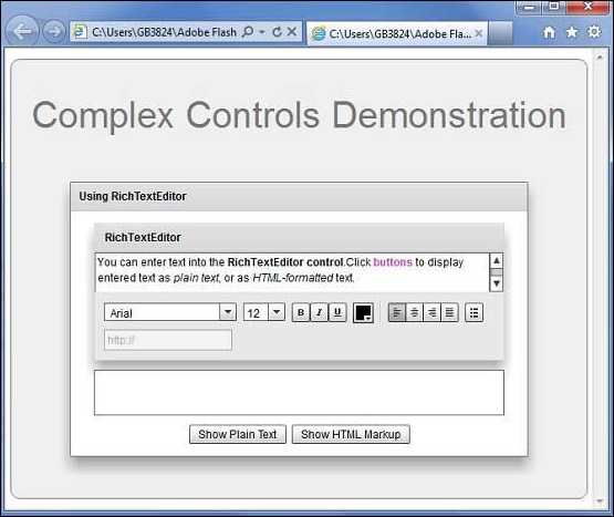 Flex RichTextEditor Control