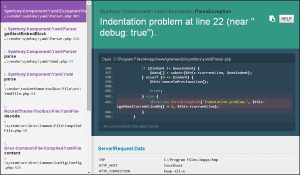 Grav Debugging & Logging