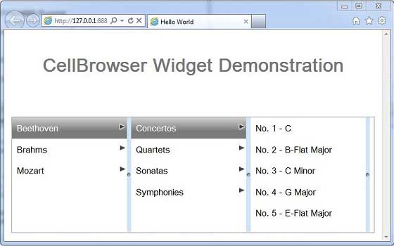 GWT CellBrowser Widget