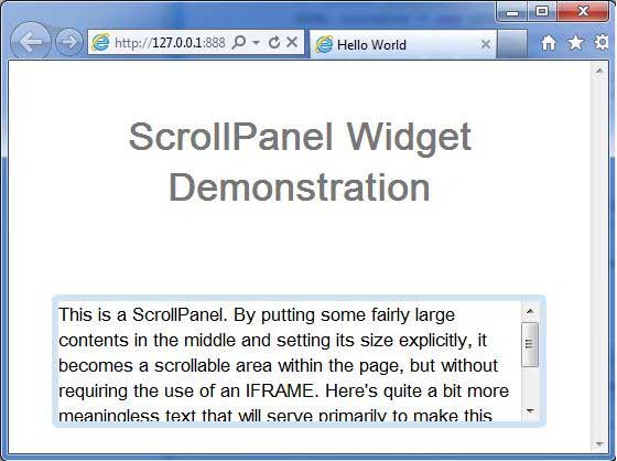 GWT ScrollPanel Widget