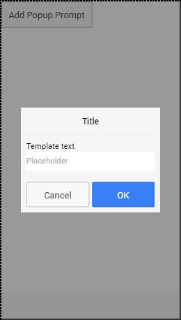 Ionic Popup Prompt