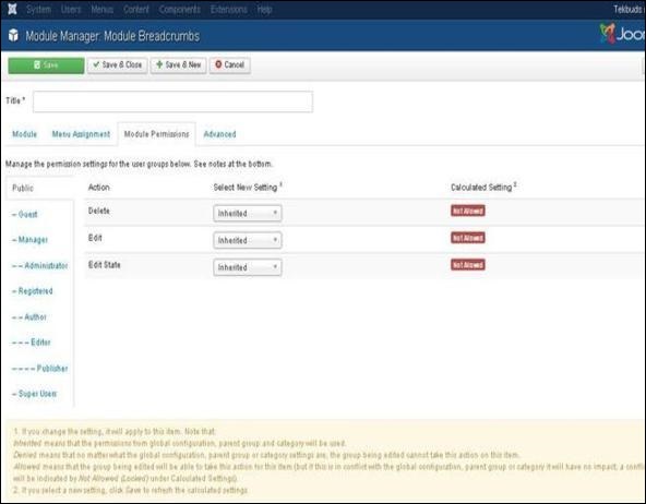 Joomla Breadcrumb Module