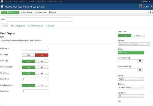 Joomla Feed Display Module