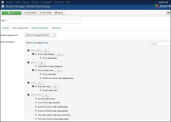 Joomla Feed 显示模块