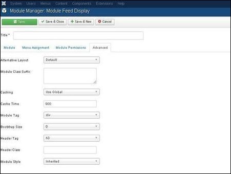 Joomla Feed Display Module