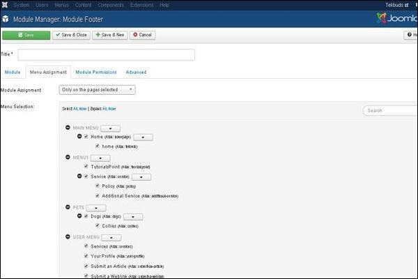 Joomla Footer Module