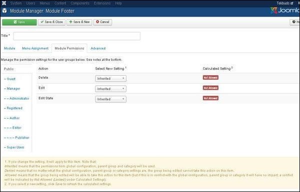 Joomla Footer Module