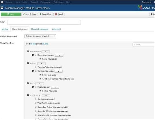 Joomla 最新新闻模块