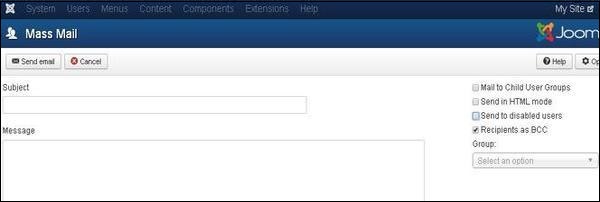 Joomla 群发邮件