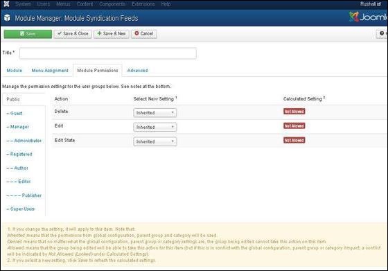 Joomla Syndicate Module