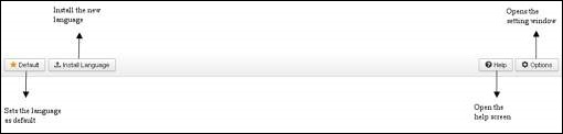 joomla 语言管理器工具栏