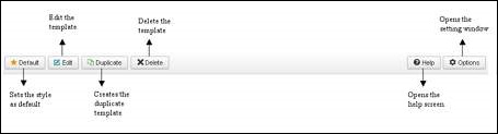 joomla 模板管理器工具栏