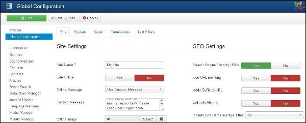 joomla website seo