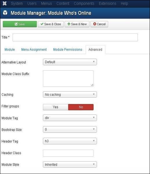 Joomla Who's Online Module