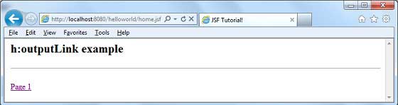 JSF h:outputLink