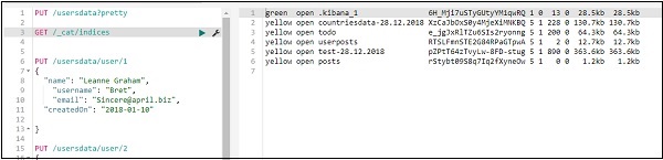 index using DELETE