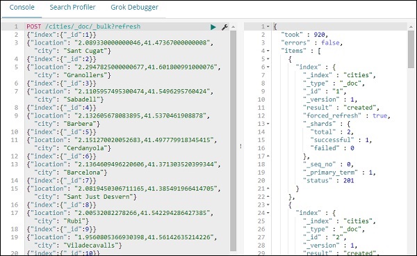 Kibana index name