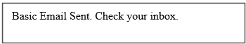 Basic Email Sent