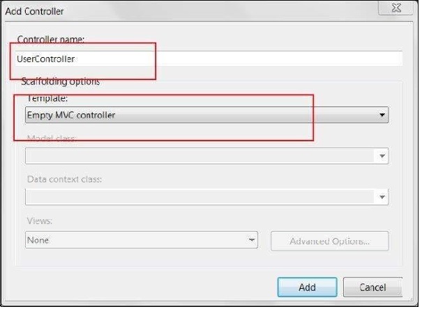 MVC Advanced Add Controller