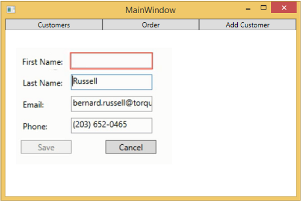 MVVM Validations MainWindow2