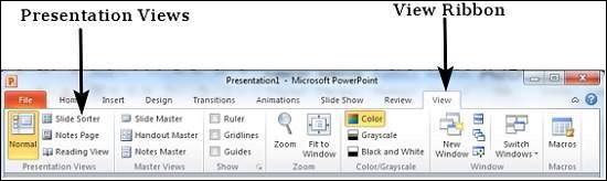 Microsoft PowerPoint 2010 中的演示文稿视图