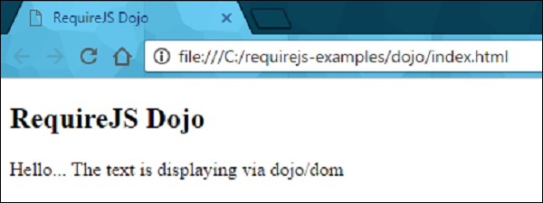 RequireJS Dojo