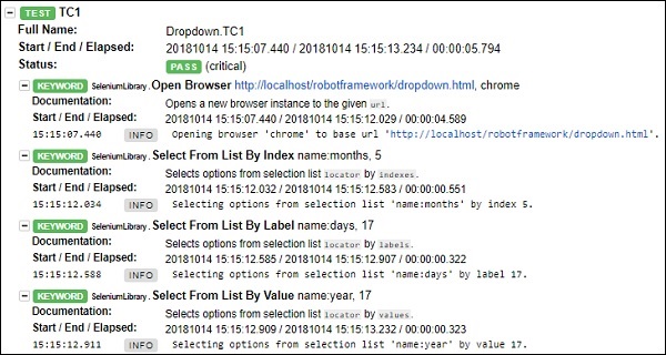 下拉列表测试用例详情