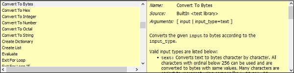 Tabular Format