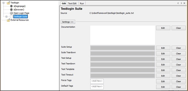 Suite Teardown login