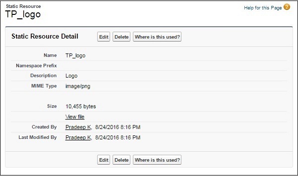 Static Resource