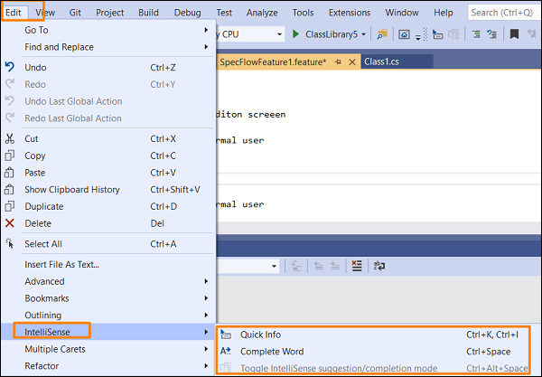 Intellisense