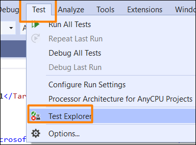 Test Explorer