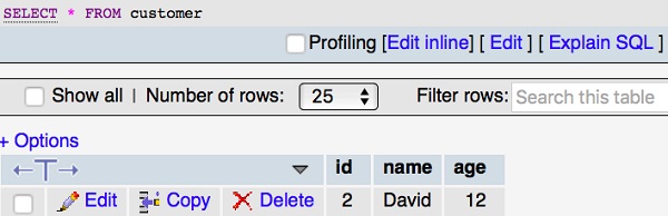 Mysql 表已修改