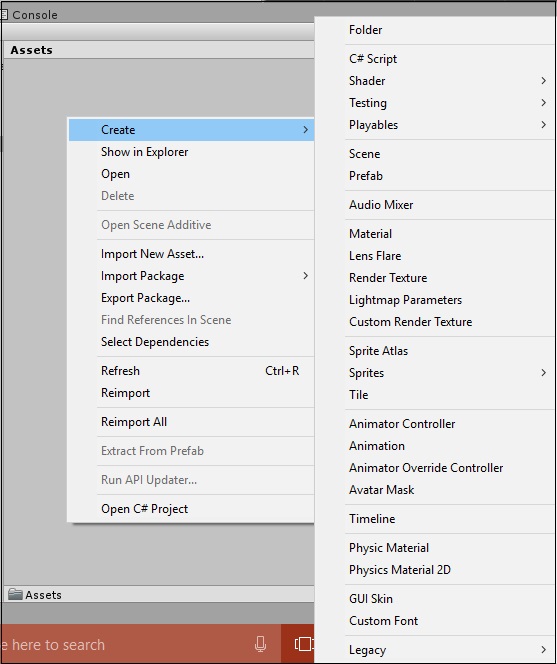 Internal Asset Creation