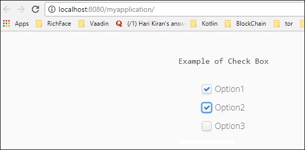 Vaadin Check Box