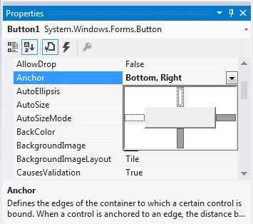 VB.Net 控件锚定